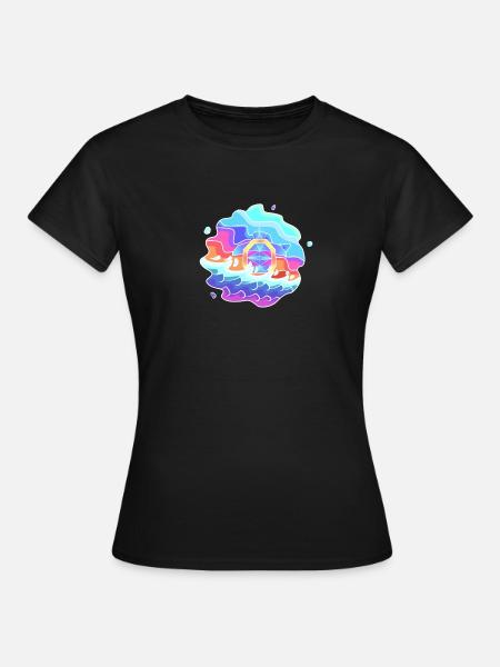 Tortue psychédélique - T-shirt Femme - noir