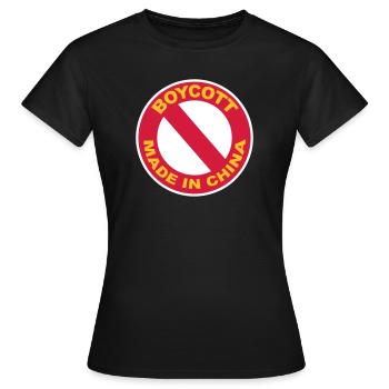 Boycott design - T-shirt Femme - noir - Devant - AI Model Female 172 dark (172cm)