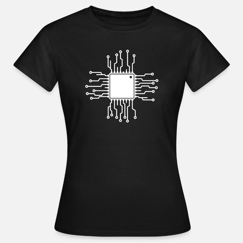PCB & CPU - Technology & Informatics Gift Idea - Women's T-Shirt - black