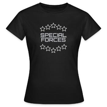 SPECIALFORCES - Frauen T-Shirt - Schwarz - Vorne - AI Model Female 172 dark (172cm)