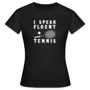 Les joueurs de tennis | Tennis court de tennis cadeau - T-shirt Femme - noir - Devant - AI Model Female 172 dark (172cm)