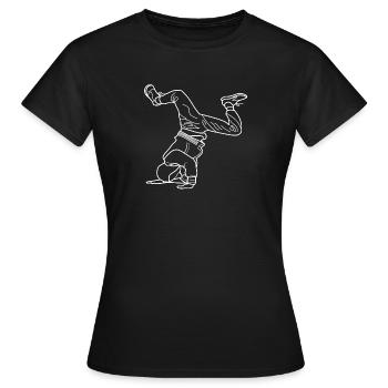 bboy breakdance Elbow Freeze weiss - Frauen T-Shirt - Schwarz - Vorne - AI Model Female 172 dark (172cm)