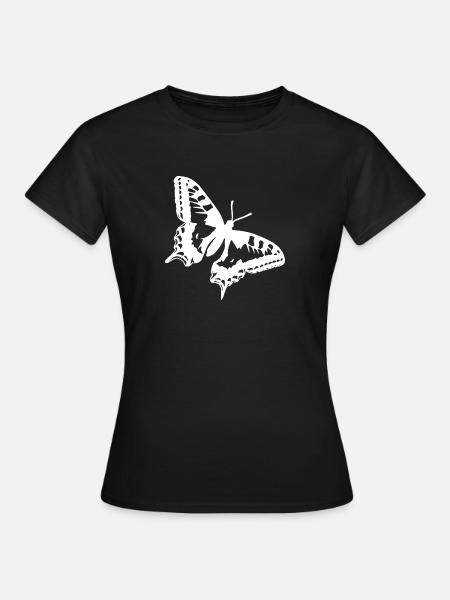 White butterfly - Women's T-Shirt - black