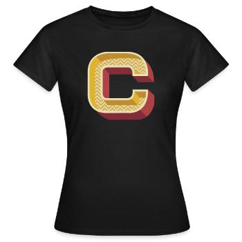 C - Frauen T-Shirt - Schwarz - Vorne - AI Model Female 172 dark (172cm)