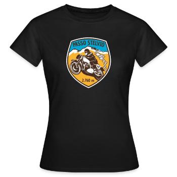 001 stelvio motorcycle i 01 - Women's T-Shirt - black - Front - AI Model Female 172 dark (172cm)