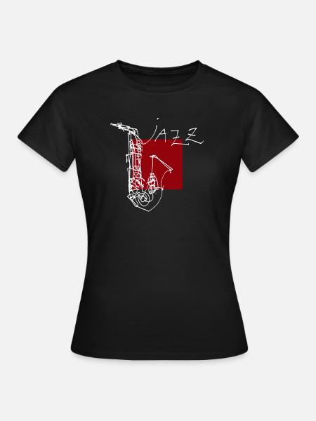 Jazz Saxo 1 - T-shirt Femme - noir