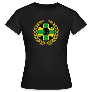 UNITY JAM SKA LAUREL DESIGN - Frauen T-Shirt - Schwarz - Vorne - AI Model Female 172 dark (172cm)