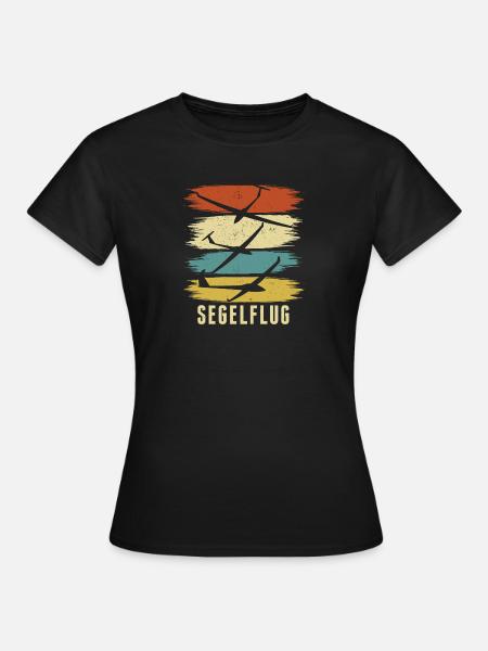Segelflugzeuge | Segelflieger Segelflug Geschenke - Frauen T-Shirt - Schwarz