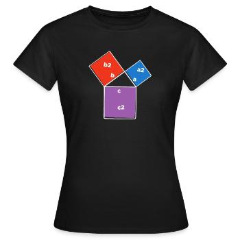 Triangle de théorème de Pythagore poison amoureux des mathématiques - T-shirt Femme - noir - Devant - AI Model Female 172 dark (172cm)