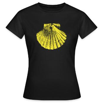 Pétoncle Jakbosweg Camino - T-shirt Femme - noir - Devant - AI Model Female 172 dark (172cm)