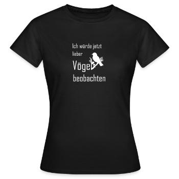 Vogel Vögel Vogelzüchter Spruch Wellensittiche - Frauen T-Shirt - Schwarz - Vorne - AI Model Female 172 dark (172cm)