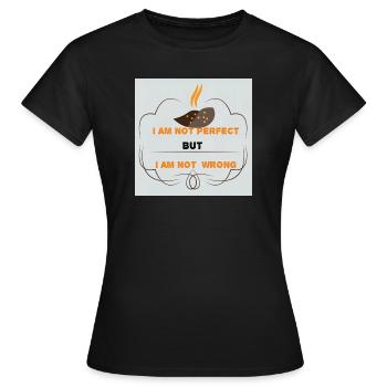 Pas parfait - T-shirt Femme - noir - Devant - AI Model Female 172 dark (172cm)