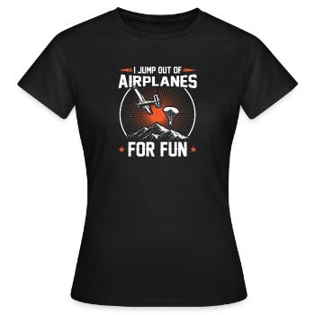 Skydiver | Skydive Skydive Parachute Cadeaux - T-shirt Femme - noir - Devant - AI Model Female 172 dark (172cm)