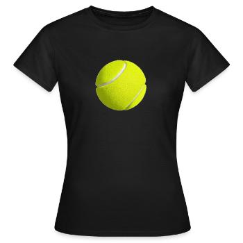 tennis ball - Women's T-Shirt - black - Front - AI Model Female 172 dark (172cm)
