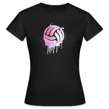 Jouer au volleyball | Cadeau de sport d'équipe de volleyball - T-shirt Femme - noir - Devant - AI Model Female 172 dark (172cm)