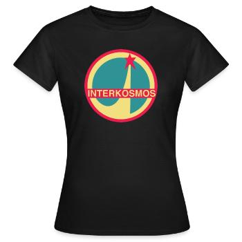 Logo Intercosmos NASA - T-shirt Femme - noir - Devant - AI Model Female 172 dark (172cm)