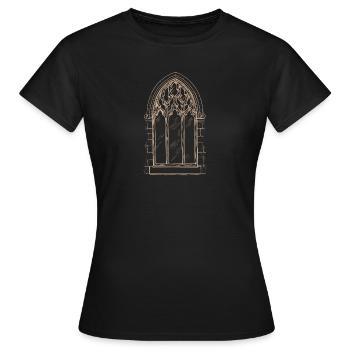 window of being - Women's T-Shirt - black - Front - AI Model Female 172 dark (172cm)
