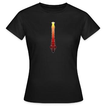 Colonne Vertébrale Incandescente - T-shirt Femme - noir - Devant - AI Model Female 172 dark (172cm)