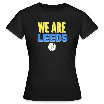 Leeds Yorkshire - Frauen T-Shirt - Schwarz - Vorne - AI Model Female 172 dark (172cm)