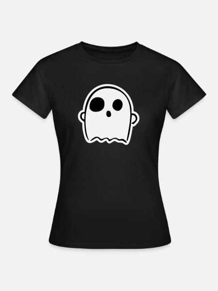 Fantôme surpris mignon - T-shirt Femme - noir