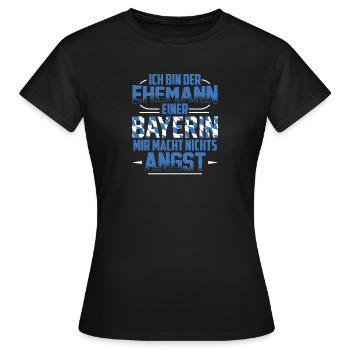 Bayerin | Bayern Bayrisch Oberbayern Geschenkideen - Frauen T-Shirt - Schwarz - Vorne - AI Model Female 172 dark (172cm)
