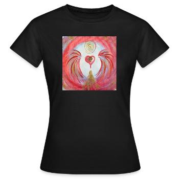 Gel de cœur de la visibilité - T-shirt Femme - noir - Devant - AI Model Female 172 dark (172cm)