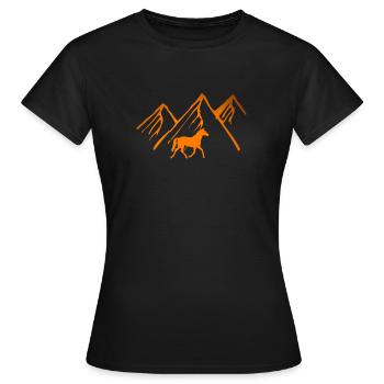 horse - Women's T-Shirt - black - Front - AI Model Female 172 dark (172cm)
