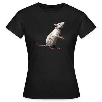 Ratte - Frauen T-Shirt - Schwarz - Vorne - AI Model Female 172 dark (172cm)