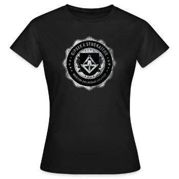 Plasterer, plasterer, craft, guild emblem - Women's T-Shirt - black - Front - AI Model Female 172 dark (172cm)