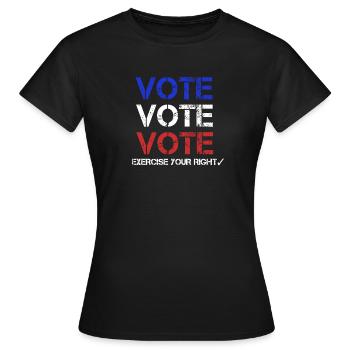 Vote Vote Vote - T-shirt Femme - noir - Devant - AI Model Female 172 dark (172cm)