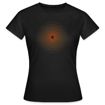 Psychedelic Circle - Women's T-Shirt - black - Front - AI Model Female 172 dark (172cm)