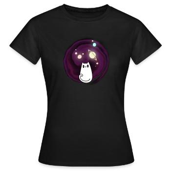 Spirituelle Katze - Frauen T-Shirt - Schwarz - Vorne - AI Model Female 172 dark (172cm)