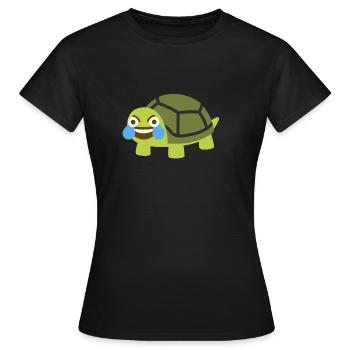 Lit Turtle - Turtle Emoji Meme - Women's T-Shirt - black - Front - AI Model Female 172 dark (172cm)