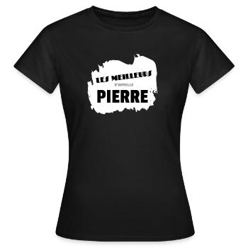 Pierre - T-shirt Femme - noir - Devant - AI Model Female 172 dark (172cm)