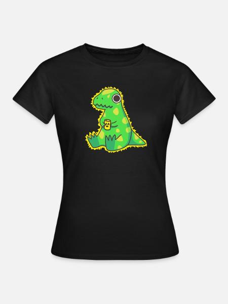 Rad-Dino - Frauen T-Shirt - Schwarz