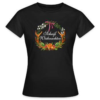 Scheiß Weihnachten Anti Christmas Statement - Frauen T-Shirt - Schwarz - Vorne - AI Model Female 172 dark (172cm)