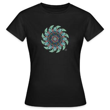 Worldflower 20 (Cut-Out) by RandomShern - Women's T-Shirt - black - Front - AI Model Female 172 dark (172cm)