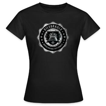 Bierbrauer, Zunft, Handwerk, Wappen - Frauen T-Shirt - Schwarz - Vorne - AI Model Female 172 dark (172cm)