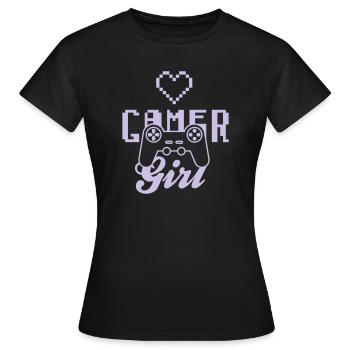 Gamer Girl - Frauen T-Shirt - Schwarz - Vorne - AI Model Female 172 dark (172cm)