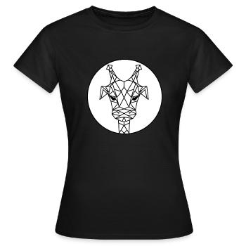 Géo-girafe - T-shirt Femme - noir - Devant - AI Model Female 172 dark (172cm)