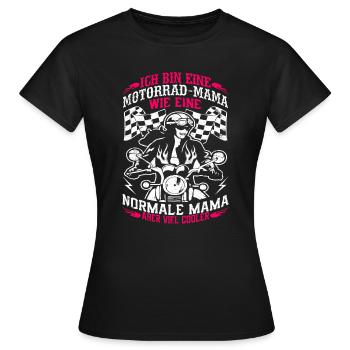 Motorrad Mama Mutter Bikerin - Frauen T-Shirt - Schwarz - Vorne - AI Model Female 172 dark (172cm)