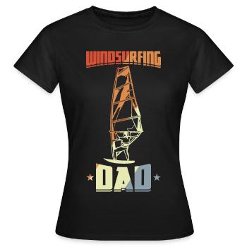 Daddy Windsurfing - Women's T-Shirt - black - Front - AI Model Female 172 dark (172cm)