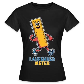 Running Meter Small Funny Dwarf Nickname - Women's T-Shirt - black - Front - AI Model Female 172 dark (172cm)