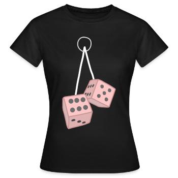 Impression de dés flous - T-shirt Femme - noir - Devant - AI Model Female 172 dark (172cm)