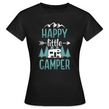Camping Jungs Camper Wohnmobil Campingplatz - Frauen T-Shirt - Schwarz - Vorne - AI Model Female 172 dark (172cm)