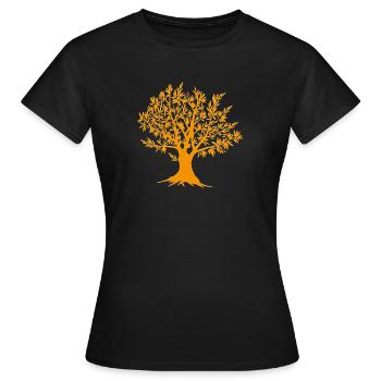old tree - Women's T-Shirt - black - Front - AI Model Female 172 dark (172cm)