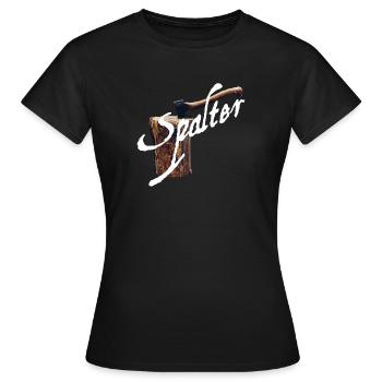 Spalter Holz Rundholz Axt Beil Brennholz - Frauen T-Shirt - Schwarz - Vorne - AI Model Female 172 dark (172cm)