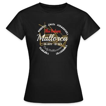 Majorque: insel méditerranéen dans le son. - T-shirt Femme - noir - Devant - AI Model Female 172 dark (172cm)