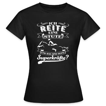 Ich Reite - Frauen T-Shirt - Schwarz - Vorne - AI Model Female 172 dark (172cm)