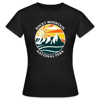 Graphique du parc national des - T-shirt Femme - noir - Devant - AI Model Female 172 dark (172cm)